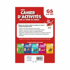 New Lavauzelle - Cahier d'activités sur le thème du cheval niveau Grande Section Rouge