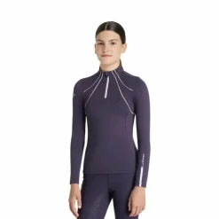 Discount LeMieux - Baselayer manches longues enfant Rider Mia Mesh juniper Violet