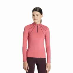 Outlet LeMieux - Baselayer manches longues mesh enfant Young Rider cranberry Rose