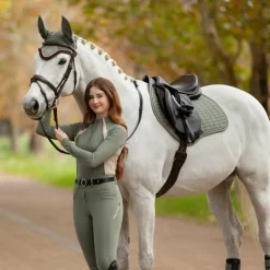 LeMieux - Baselayer manches longues mesh femme Philippa rosemary Vert Hot