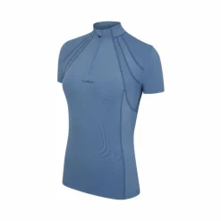 Outlet LeMieux - Baselayer manches courtes femme Mia Mesh ice blue Bleu