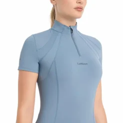 Outlet LeMieux - Baselayer manches courtes femme Mia Mesh ice blue Bleu