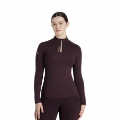LeMieux - Baselayer manches longues femme Classique damson Bordeaux Discount