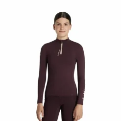 LeMieux - Baselayer manches longues enfant Classique Young Rider damson Bordeaux Best