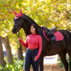 Online LeMieux - Baselayer manches longues col montant femme Sara cranberry Rose