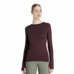 LeMieux - Baselayer manches longues femme Britney sans coutures damson Bordeaux Sale