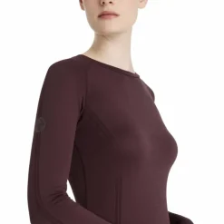 LeMieux - Baselayer manches longues femme Britney sans coutures damson Bordeaux Sale