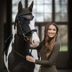 Discount LeMieux - Bonnet anti-mouches Classic Alpine kaki/ marron Vert