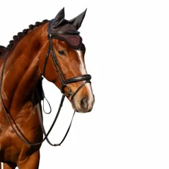 Clearance LeMieux - Bonnet anti-mouches Classic Cinder / bordeaux Gris