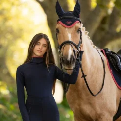 LeMieux - Bonnet pour chevaux anti-mouches Classic / cranberry Marine