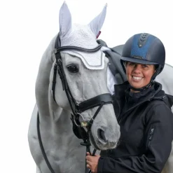 Hot LeMieux - Bonnet pour chevaux anti-mouches Crystal Blanc