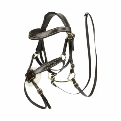 Clearance LeMieux - Bridon muserolle croisée pour Hobby Horse Marron