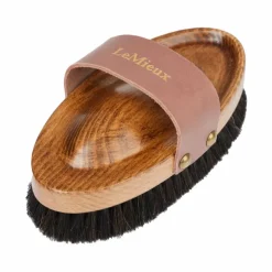 Hot LeMieux - Brosse douce en laine de mouton Artisan Marron