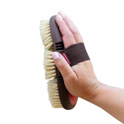 LeMieux - Brosse dur Flexi Scrubbing cranberry Rose