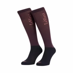 Discount LeMieux - Chaussettes d'équitation damson (x2) Bordeaux