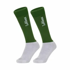LeMieux - Chaussettes d'équitation Competition hunter green (x2) Vert New