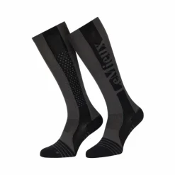Best LeMieux - Chaussettes d'équitation junior Performance Silicone graphite Gris