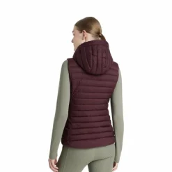 Sale LeMieux - Doudoune sans manche à capuche femme Rose damson Bordeaux