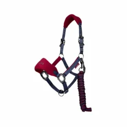 Sale LeMieux - Ensemble licol + longe Vogue bleu/ Bordeaux