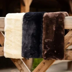 LeMieux - Fourreau de sangle de dressage Simuwool Slip On Marron Clearance