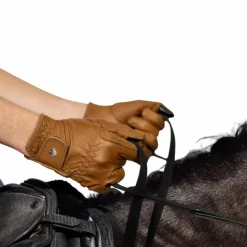 Hot LeMieux - Gants d'équitation Classic Leather tan Marron