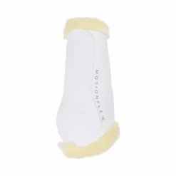LeMieux - Guêtres de dressage Motionflex avec fourrure / naturel Blanc Discount