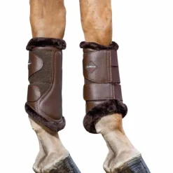 LeMieux - Guêtres fermées Fleece Lined (x2) Marron Outlet