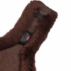 LeMieux - Housse de sangle à bavette longue Anatomic en laine mérinos+ Marron Discount