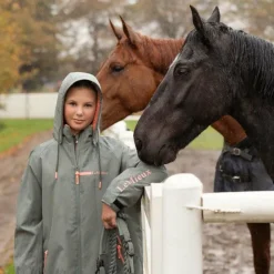 Online LeMieux - Manteau de pluie enfant HydroShield Junior Young Rider rosemary Vert