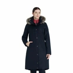 Hot LeMieux - Manteau d’équitation imperméable long femme Anya Marine