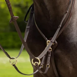 LeMieux - Martingale à anneaux Kudos havane/ laiton Marron Clearance