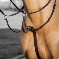 LeMieux - Martingale à anneaux Arika havane/ argent Marron Clearance