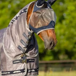 LeMieux - Masque anti-mouches avec oreilles ArmorShield Pro navy Marine Outlet