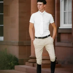 New LeMieux - Pantalon d'équitation homme Elite Classic Pleated Beige
