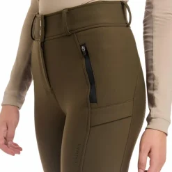 New LeMieux - Pantalon d'équitation imperméable femme DryTex Full Grip Alpine Marron