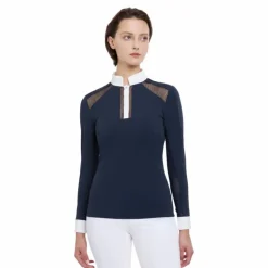 LeMieux - Polo de concours manches longues femme Camille Marine Online