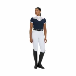 LeMieux - Polo de concours manches courtes femme Emily Marine Best