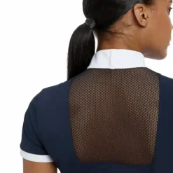 Hot LeMieux - Polo de concours manches courtes femme Camille Marine