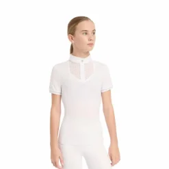 LeMieux - Polo de concours manches courtes junior Young Rider Belle Blanc New
