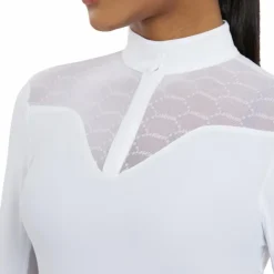 Best LeMieux - Polo de concours manches longues femme Emily Blanc
