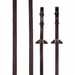 Clearance LeMieux - Rênes en caoutchouc havane/ argent Marron