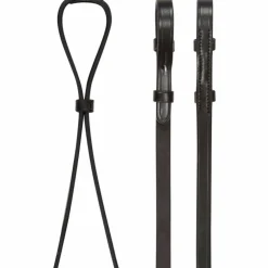 LeMieux - Rênes en cuir Curb / argent Marron Hot