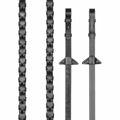 Online LeMieux - Rênes tressées cuir / argent Noir