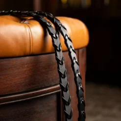 Online LeMieux - Rênes tressées cuir / argent Noir