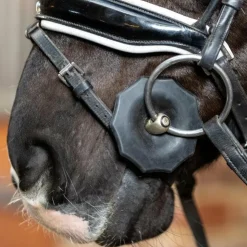 LeMieux - Rondelles de mors en caoutchouc Contoured Noir Discount