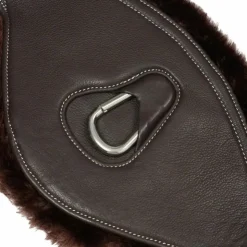 LeMieux - Sangle longue en cuir doublure amovible laine synthétique Arika Marron Clearance