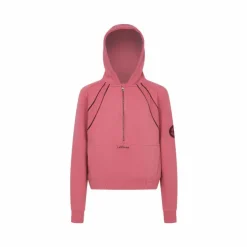New LeMieux - Sweat à capuche demi-zippé enfant Young Rider Hettie cranberry Rose