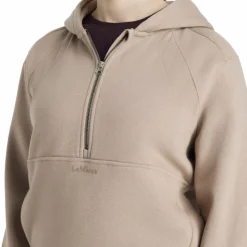 LeMieux - Sweat à capuche femme demi-zippé Henrietta almond Beige Discount