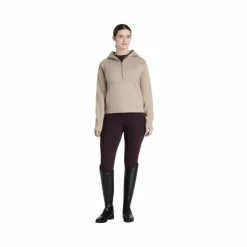 LeMieux - Sweat à capuche femme demi-zippé Henrietta almond Beige Discount
