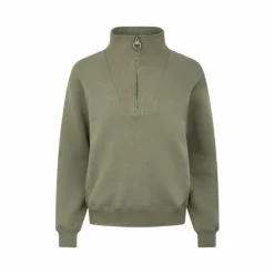 Discount LeMieux - Sweat col zippé femme Keira rosemary Vert